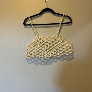 Pearl crop top -SOLD ON DEPOP